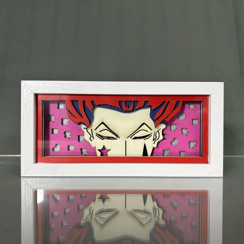 Paper Cut Anime Led Light Box Hunter X Hunter Hisoka Lightbox for Bedroom Decor Nightlight Cool Birthday Gift Table Lamps HXH