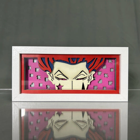 Paper Cut Anime Led Light Box Hunter X Hunter Hisoka Lightbox for Bedroom Decor Nightlight Cool Birthday Gift Table Lamps HXH