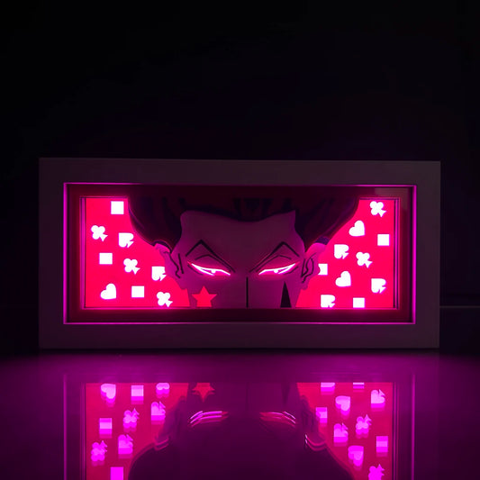 Paper Cut Anime Led Light Box Hunter X Hunter Hisoka Lightbox for Bedroom Decor Nightlight Cool Birthday Gift Table Lamps HXH