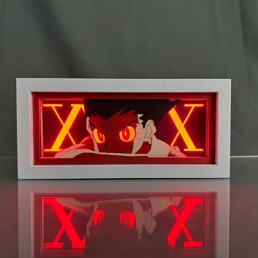 Paper Cut Anime Led Light Box Hunter X Hunter Hisoka Lightbox for Bedroom Decor Nightlight Cool Birthday Gift Table Lamps HXH