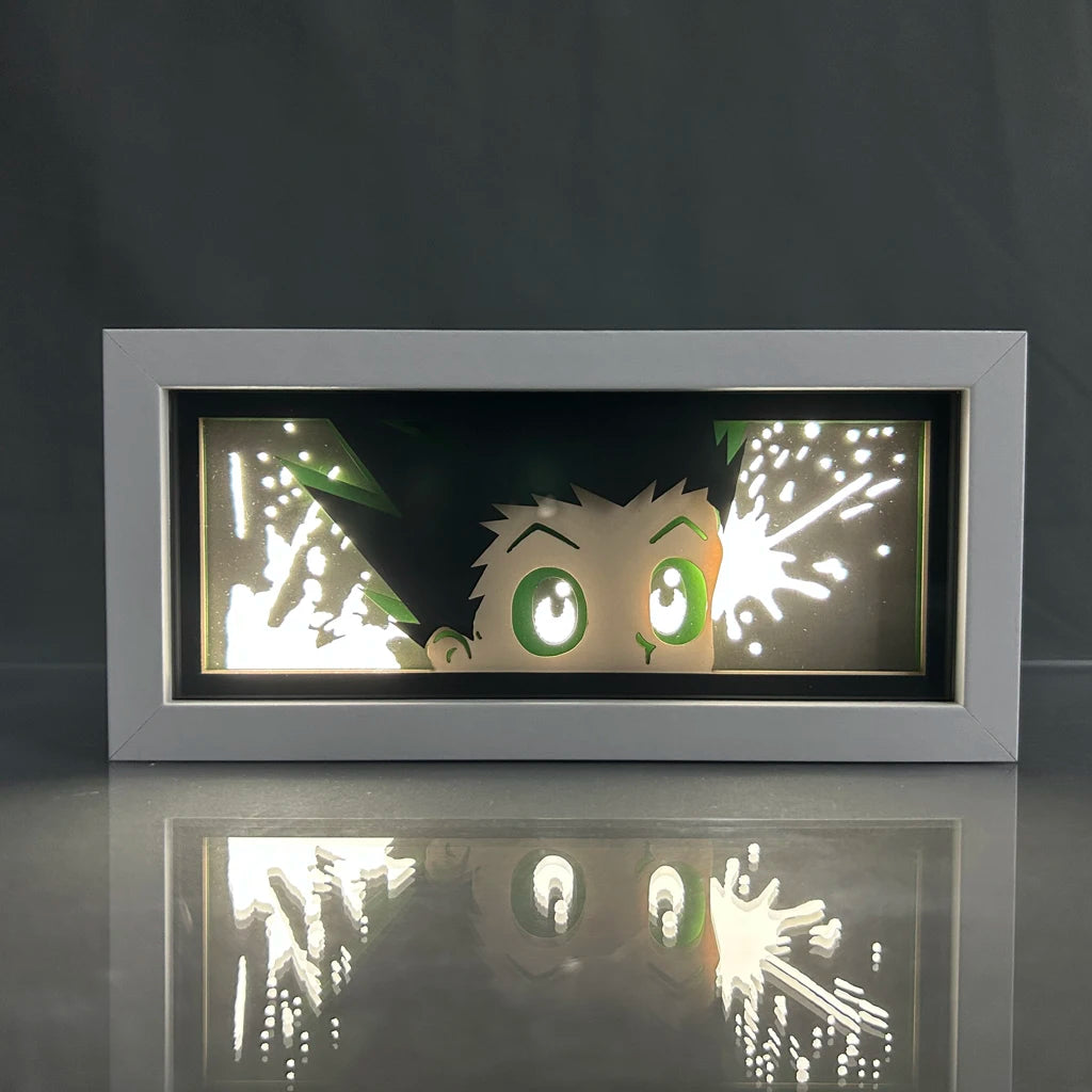 Paper Cut Anime Led Light Box Hunter X Hunter Hisoka Lightbox for Bedroom Decor Nightlight Cool Birthday Gift Table Lamps HXH